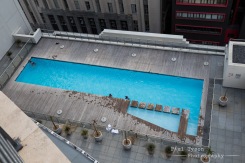 Roof top Pool. Bev and the boys took a swim in arctic cold waters, whilst I went for a bath!